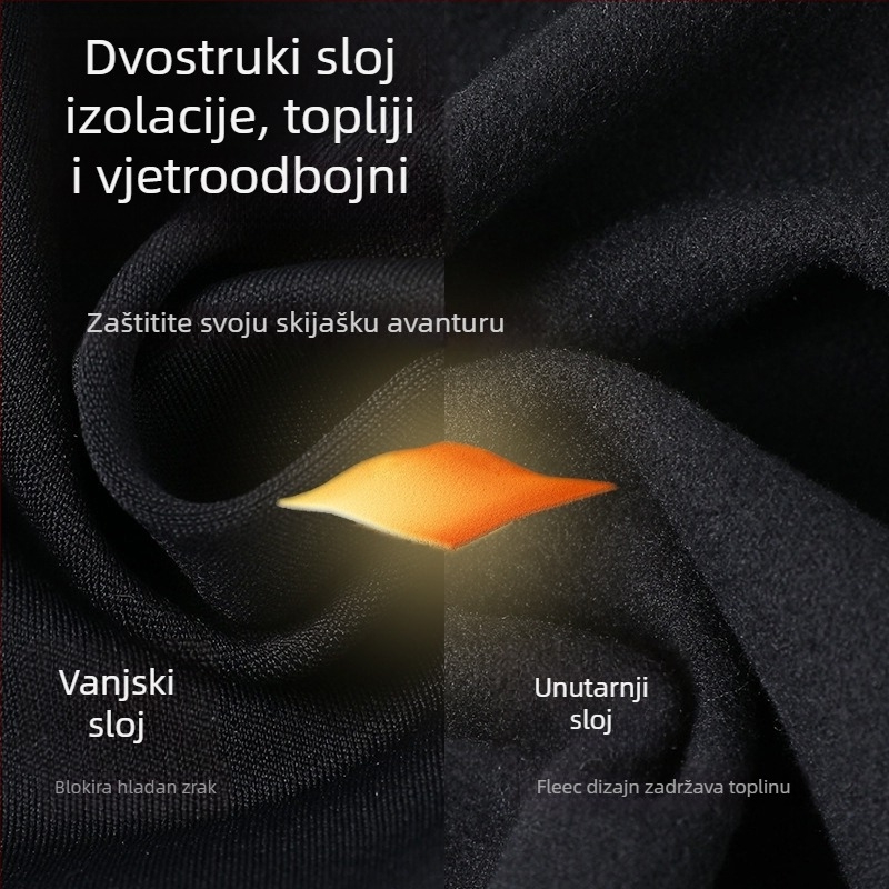 Maska za biciklizam s integriranom ovratnicom za zimsku zaštitu lica, materijal: Spandex/Lycra, unisex