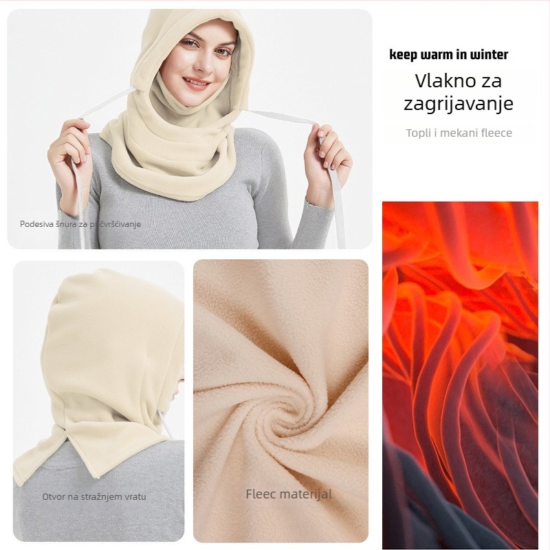 Maska za biciklizam – polar fleece, otporna na vjetar i topla, jesen-zima, za skijanje i vožnju na otvorenom