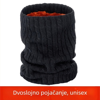 Town Island maska za vrat za vožnju motociklom, pletene vune kašmira, podstavljena fleksom, debela, unisex