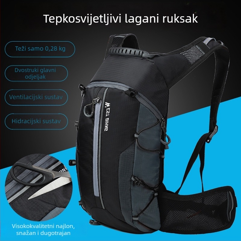 Ruksak za biciklizam za planinske staze, Nylon, 10L kapacitet, Model YP0707210, WEST BIKING
