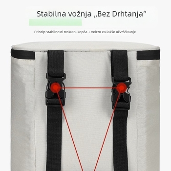 Velika vodootporna torba za električni bicikl s prednjim džepom, prostorom za kacigu i spremištem kišne jakne; kompatibilno s Yadea i AIMA.