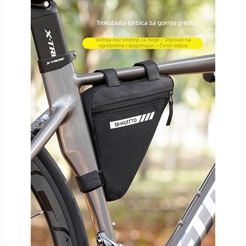 Torba za bicikl za prednju gornju cijev, trokutasta i križna torba za cestovni i planinski bicikl, model 985, kapacitet 1,5 L