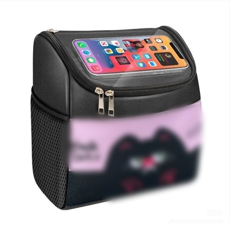 Prednja viseća torba za električna vozila – vodootporna, kožna, pretinac za punjač (Koža; Vodootporna; Prednja viseća konstrukcija; Pretinac za punjač)