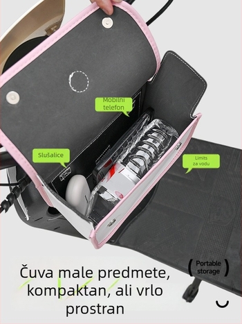 Torba za električni bicikl, viseća, prednje i stražnje skladište, vodootporna, 12L, model Dt1605