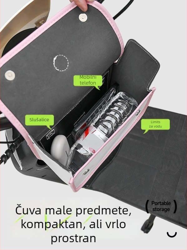 Torba za električni bicikl, viseća, prednje i stražnje skladište, vodootporna, 12L, model Dt1605