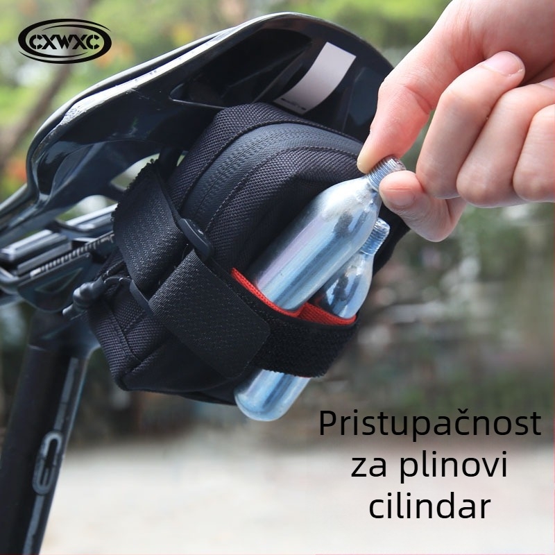 Cxwxc Biciklistička stražnja torba i torbica za cijev sjedišta, mini prijenosna kutija za alat, vodootporna platna, 0,35 L, model CX-BT30