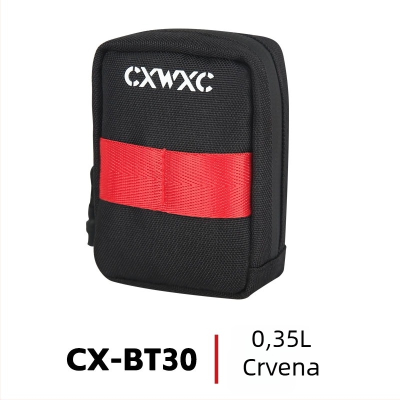 Cxwxc Biciklistička stražnja torba i torbica za cijev sjedišta, mini prijenosna kutija za alat, vodootporna platna, 0,35 L, model CX-BT30