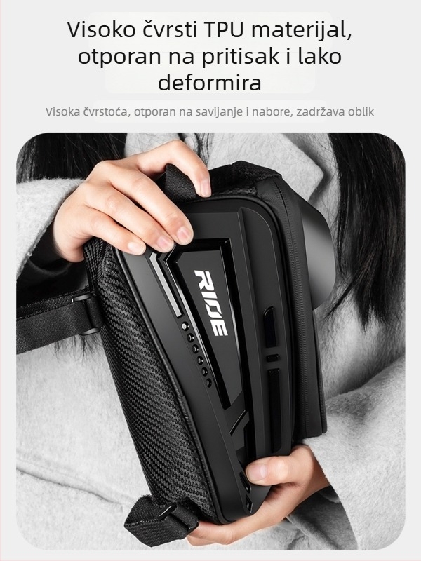 Torba na prednjoj cijevi za cestovne i planinske bicikle, model 985, materijal Silk Flower, prednja pretinac za pohranu