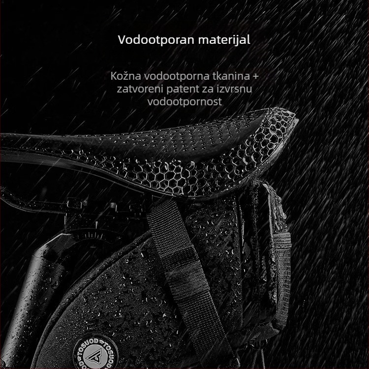 Stražnja torbica za sjedalo bicikla, velika zapremina, EVA+PUB karbonska vlakna, 1.9L, model ASSSD5542, s oblogom