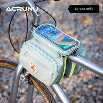 Ai Ruilun torba za bicikl, model 985, zapremina 3.3 L, materijal: svila s cvjetnim uzorkom, prednja okvir torba za planinske i cestovne bicikle