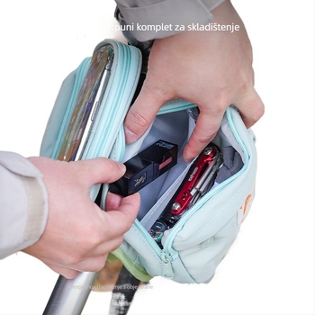 Ai Ruilun torba za bicikl, model 985, zapremina 3.3 L, materijal: svila s cvjetnim uzorkom, prednja okvir torba za planinske i cestovne bicikle