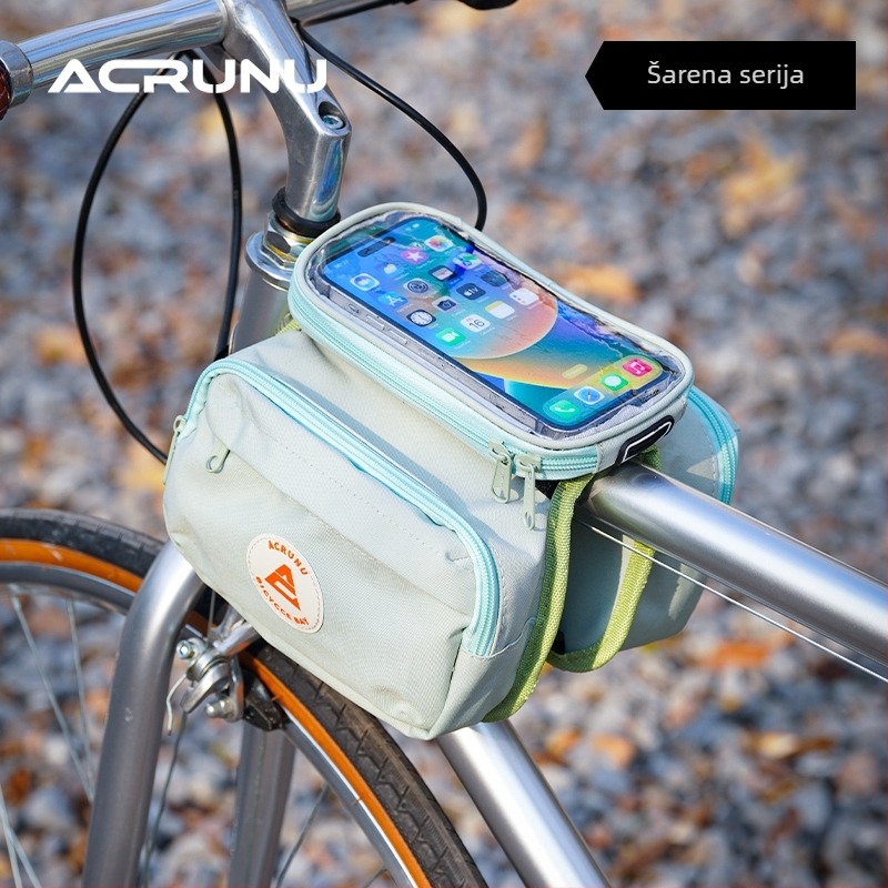 Ai Ruilun torba za bicikl, model 985, zapremina 3.3 L, materijal: svila s cvjetnim uzorkom, prednja okvir torba za planinske i cestovne bicikle