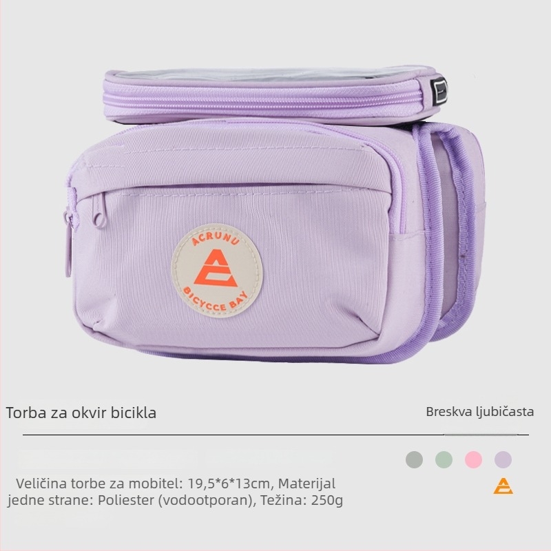 Ai Ruilun torba za bicikl, model 985, zapremina 3.3 L, materijal: svila s cvjetnim uzorkom, prednja okvir torba za planinske i cestovne bicikle