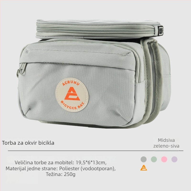 Ai Ruilun torba za bicikl, model 985, zapremina 3.3 L, materijal: svila s cvjetnim uzorkom, prednja okvir torba za planinske i cestovne bicikle