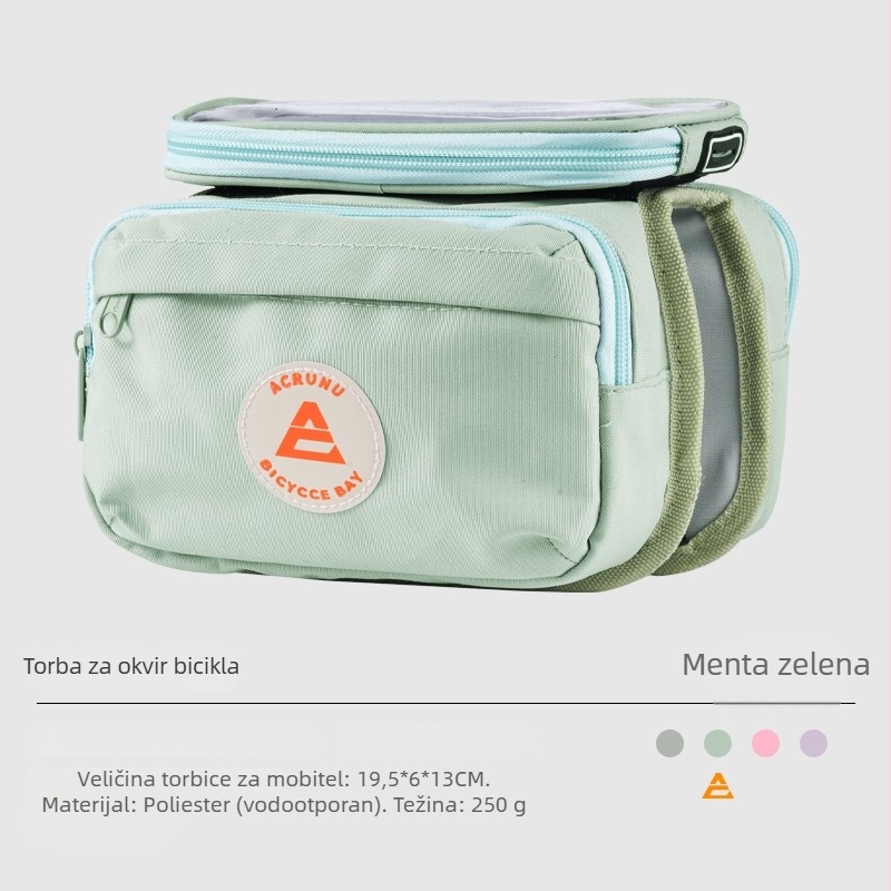 Ai Ruilun torba za bicikl, model 985, zapremina 3.3 L, materijal: svila s cvjetnim uzorkom, prednja okvir torba za planinske i cestovne bicikle