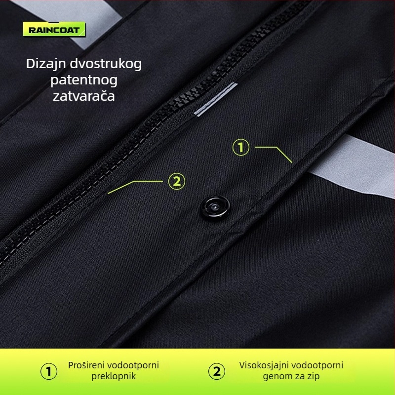 Motociklističko kišno pončo za odrasle – zaštita od jakog pljuska, za jednu osobu, moguć ispis logotipa, Chun Yafang tkanina, vodootporno PU ljepilo