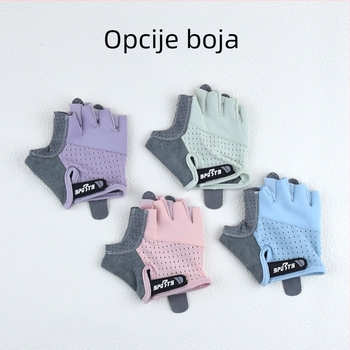 Dječje rukavice s pola prsta za trening penjačenja, protivklizne, otporne na habanje, elastične, prozračne, tanke, za vožnju biciklom na otvorenom, vodoravnu šipku i rolanje