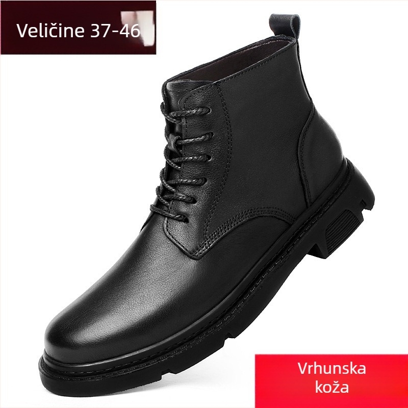 Martin čizme za muškarce, gumeni đon, okrugli vrh, protuklizno, ležerni stil