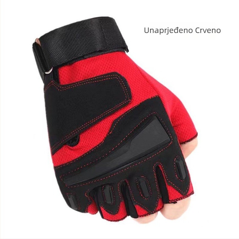 Rukavice za bicikl s polu-prstima, prozračne, protiv klizanja, za odrasle, unisex