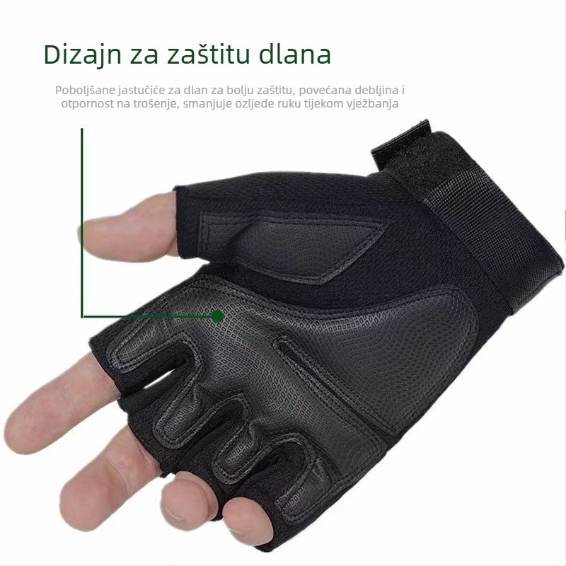 Rukavice za bicikl s polu-prstima, prozračne, protiv klizanja, za odrasle, unisex