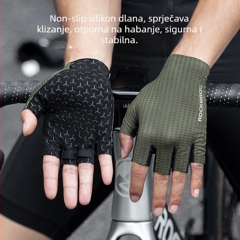 ROCKBROS rukavice za cestovno bicikliranje - Unisex, Odrasli, Poliester + Spandeks