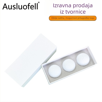 Golf darovni set kutija, 3 komada, dvodijelni poklopac, dvostruki sloj kutije za lopte, tiskano logo