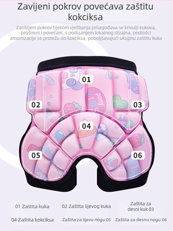 Ice Amber EVA zaštitni bedreni jastučići za djecu – rolanje na kolima, Specifikacija A