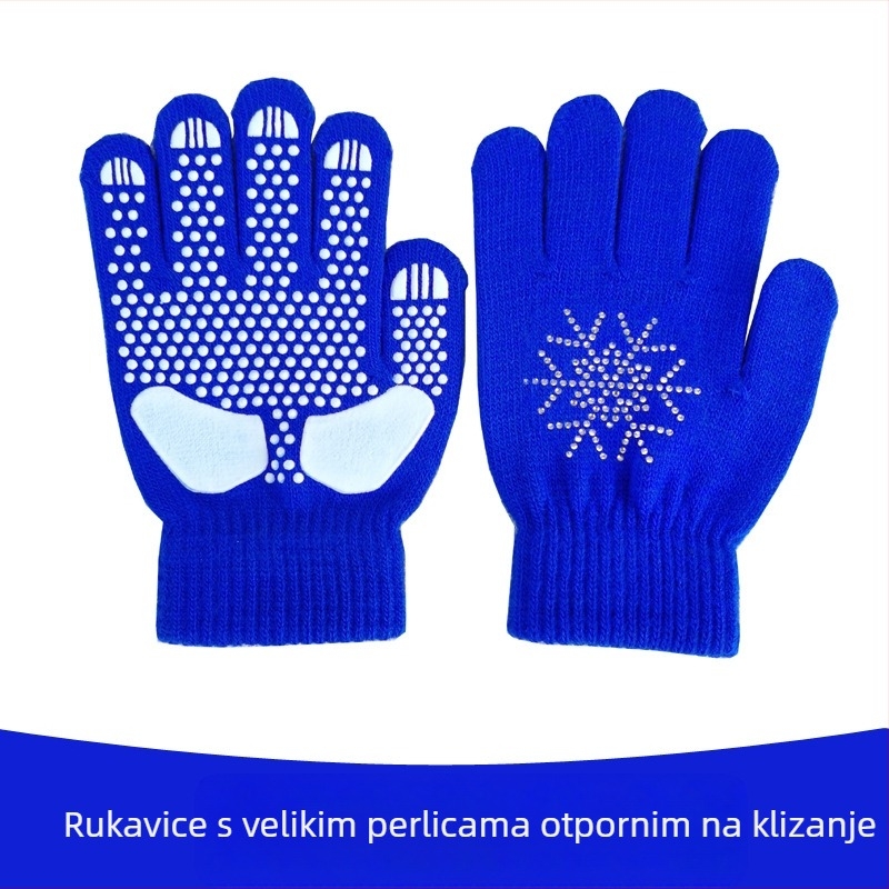 Rukavice za skijanje – unisex, debele, protuklizne, pletene, za ples na ledu