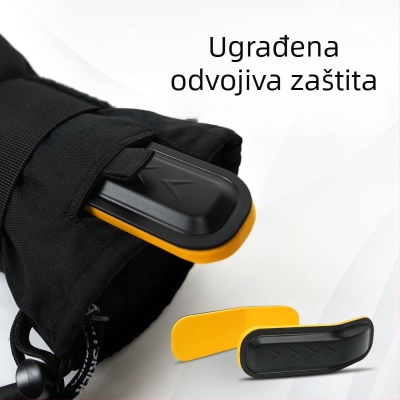 MTskier skijaške rukavice s Kevlarom, otporne na trošenje, vodootporne i tople, s ugrađenom zaštitom zapešća za odrasle