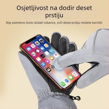 Skijaške rukavice – vodootporne, s fleec podstavom, kompatibilne s dodirnim zaslonom, otporne na vjetar, izolirane