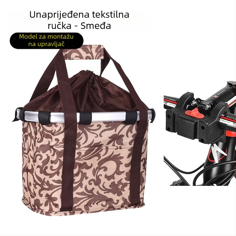 Prednja košarica za planinski bicikl, sklopiva, od Oxford platna, Inwild, model 162401
