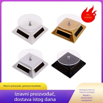 Stojak za nakit od ABS-a s rotirajućom osnovom i solarnim zaslonom, jednoslojni, elegantan dizajn