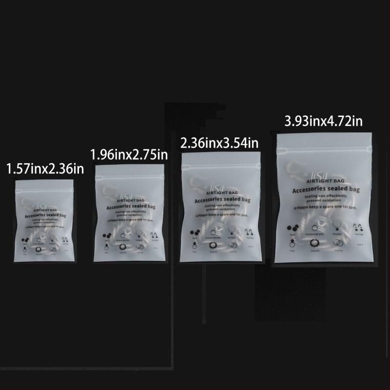Plastična vrećica za pakiranje nakita s matnim/prozračnim završetkom — unutarnje pakiranje, za naušnice i ogrlicu