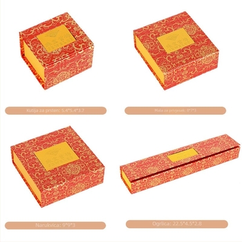 Kutija za nakit od ABS materijala, kineskog stila, čvrsto kućište, prilagodba logotipa, više konfiguracija