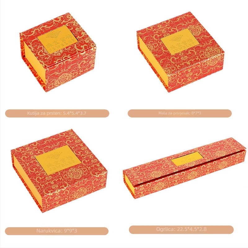 Kutija za nakit od ABS materijala, kineskog stila, čvrsto kućište, prilagodba logotipa, više konfiguracija
