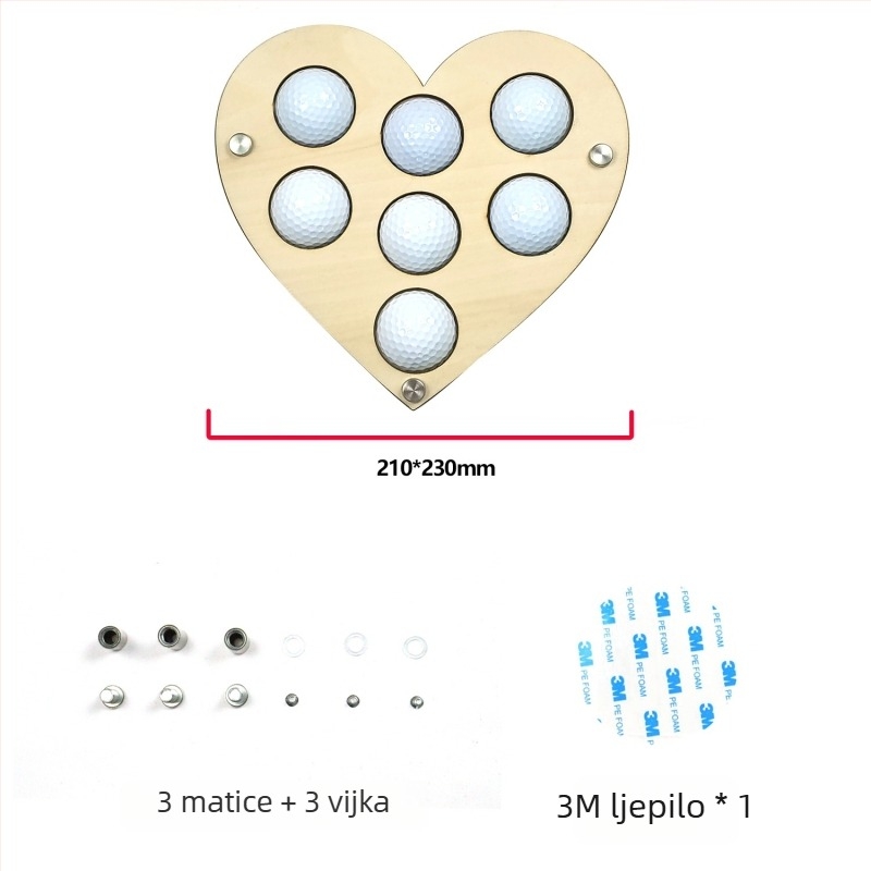 Drveni golf-stalak s šesterokutnim uzorkom saća, borovo drvo, polu ručna i polu mehanička izrada