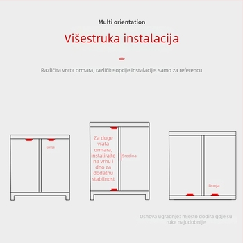 Nerezijski magnetski zatvarač za vrata ormara, Yijia, model Cabinet door magnetic 01, namijenjeno vratima ormara, moderni minimalistički stil