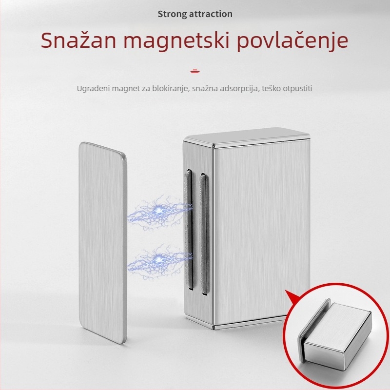 Nerezijski magnetski zatvarač za vrata ormara, Yijia, model Cabinet door magnetic 01, namijenjeno vratima ormara, moderni minimalistički stil