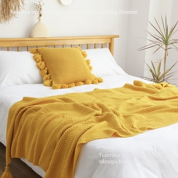 Retro velika deka s resicama na kraju kreveta, Lyocell vlakno, uzorak biljaka i cvijeća, hotelski stil