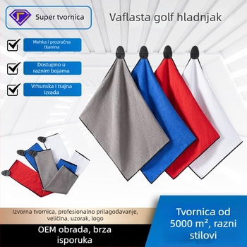 Golf ručnik od mikrovlakna, 400 gsm, miješano vlakno, mogućnost tiskanja logotipa, brzo suši i visoka apsorpcija