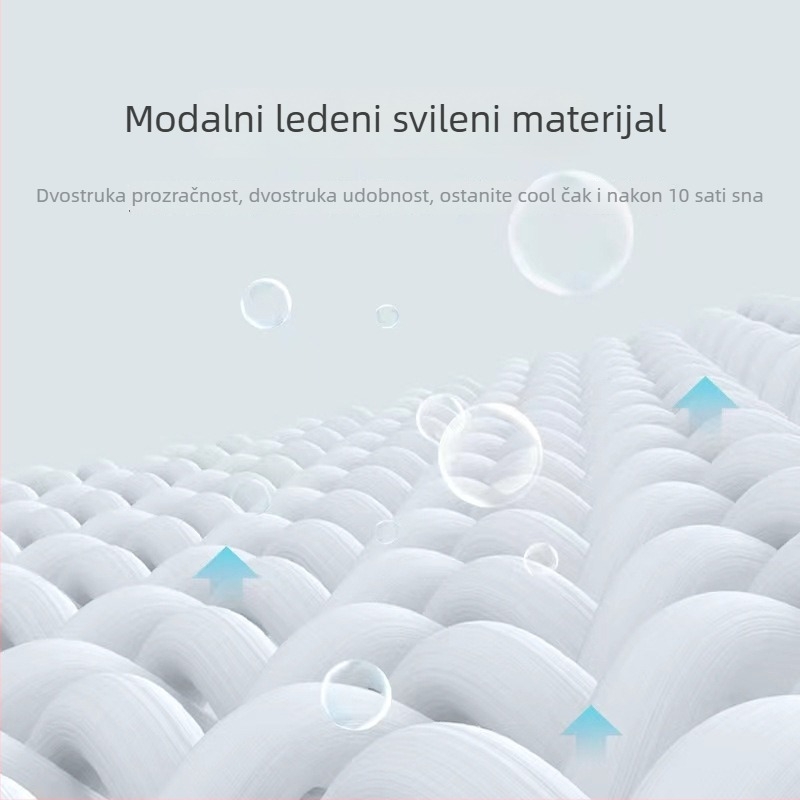 Prirodni lateks cooling set za madrac, 3 komada, izvezeni detalji, moderni minimalistički stil, postotak lateksa >90%, mogućnost prilagodbe