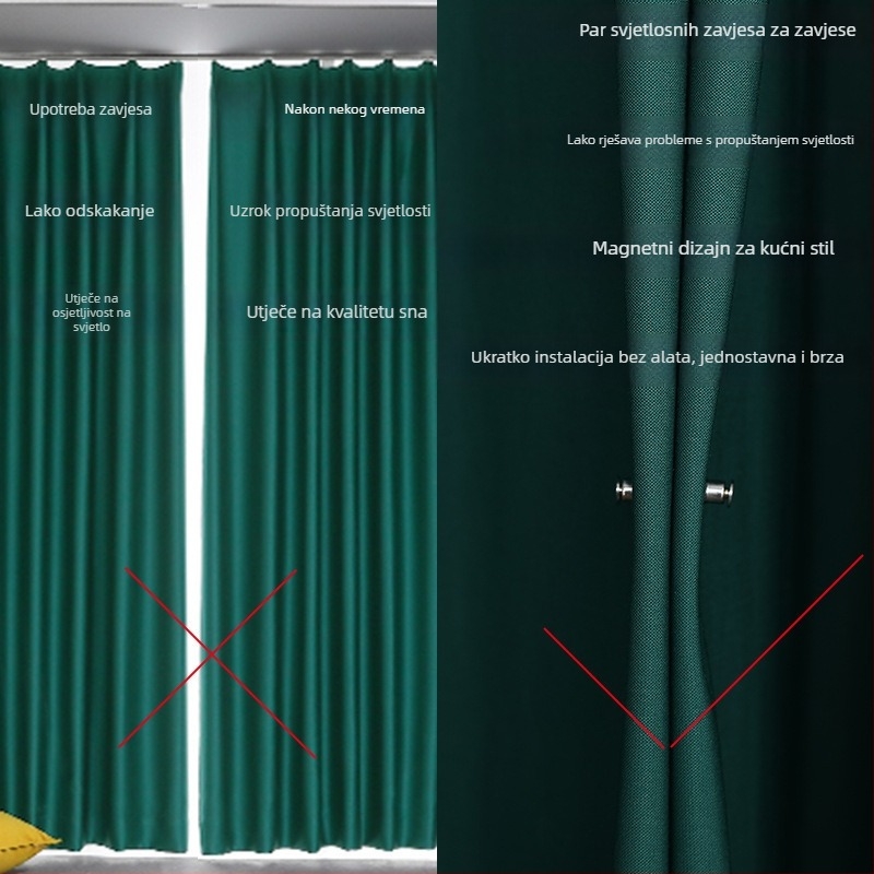 Zavjesni prsten, debeli tiši prsten, magnetni materijal, jednostavan stil, ovlaštena privatna marka