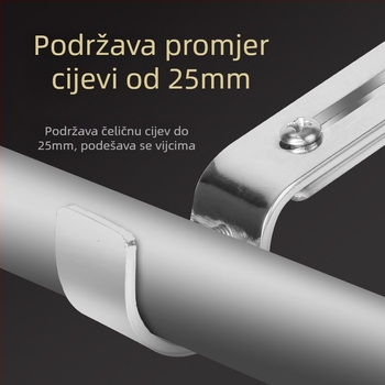 Držač za zavjesu šipku, model 01; željezo; jednostavan tip; pogodan za viseće zavjese; moderni stil jednostavnosti