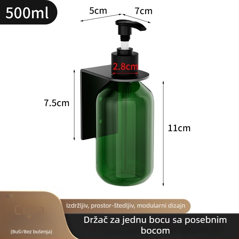 Držač boca od nehrđajućeg čelika 304, ručno pritiskanje, polirani završetak, moderni stil