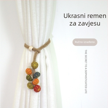 Tekstilne zavjese vezice, moderni minimalistički stil, bez prilagodbe