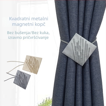 Zavesna kopča, metalna, prilagodljiva, moderni minimalistički stil (Metal; customizable; modern minimalist)