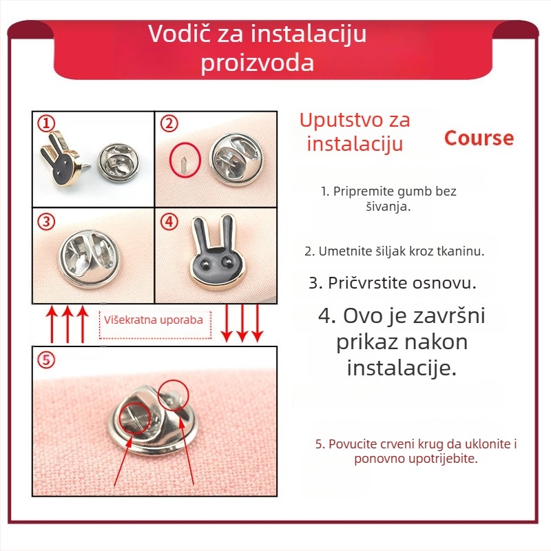 Kuka za zavjese bez čavlića – 50 kom, drvo, moderan minimalistički stil, s perlicama