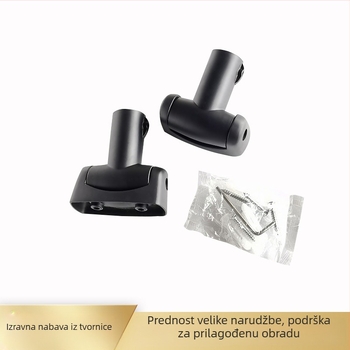 Izvijena šipka za tuš zavjesu s univerzalnim flangeom i ojačanim zidnim temeljem (Materijal: cinkov spoj; Marka: Yoji; Stil: moderni minimalizam; Montaža: bušenjem)