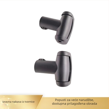 Izvijena šipka za tuš zavjesu s univerzalnim flangeom i ojačanim zidnim temeljem (Materijal: cinkov spoj; Marka: Yoji; Stil: moderni minimalizam; Montaža: bušenjem)