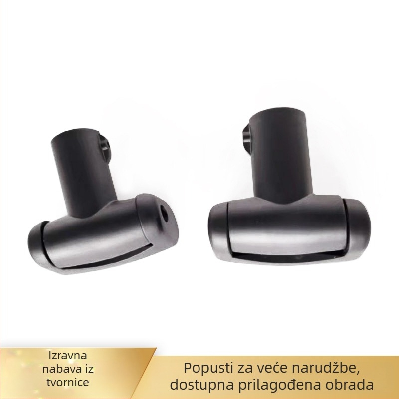 Izvijena šipka za tuš zavjesu s univerzalnim flangeom i ojačanim zidnim temeljem (Materijal: cinkov spoj; Marka: Yoji; Stil: moderni minimalizam; Montaža: bušenjem)